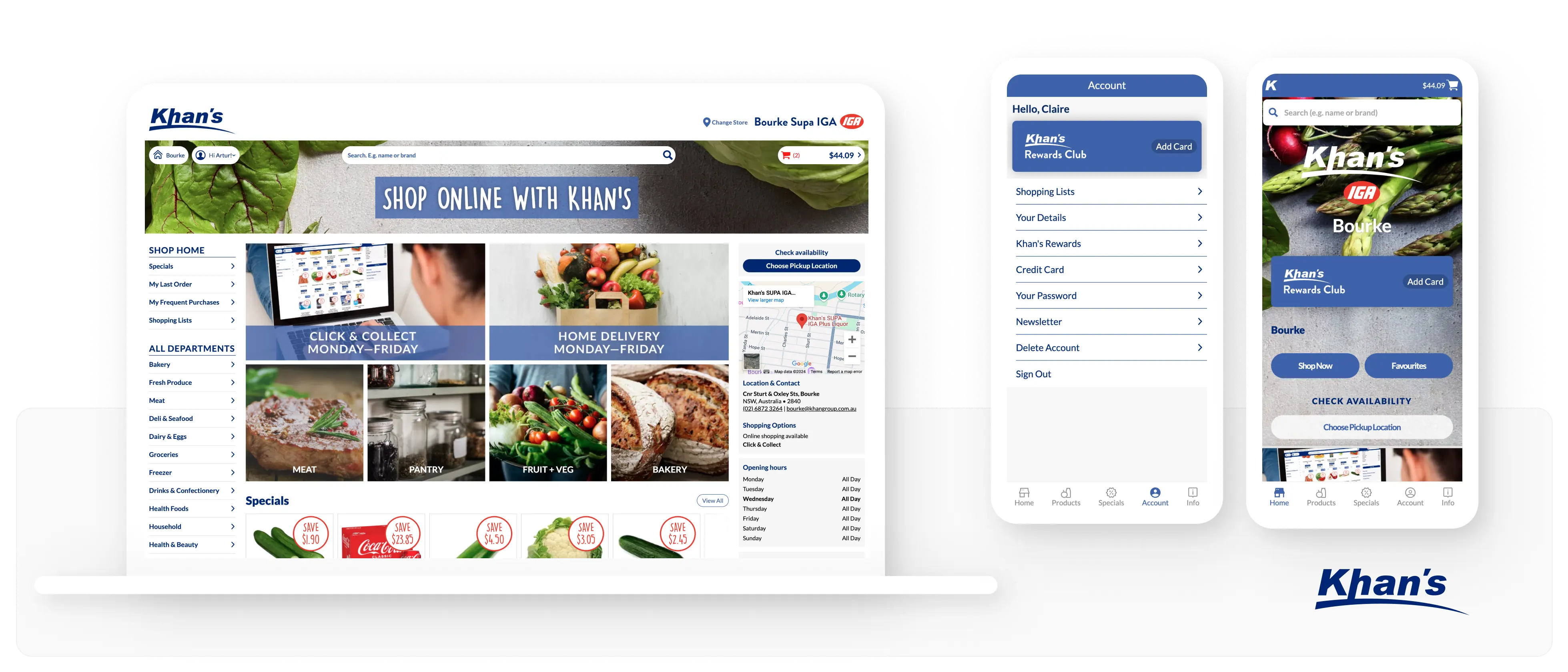Khan's Group - Online store screenshot
