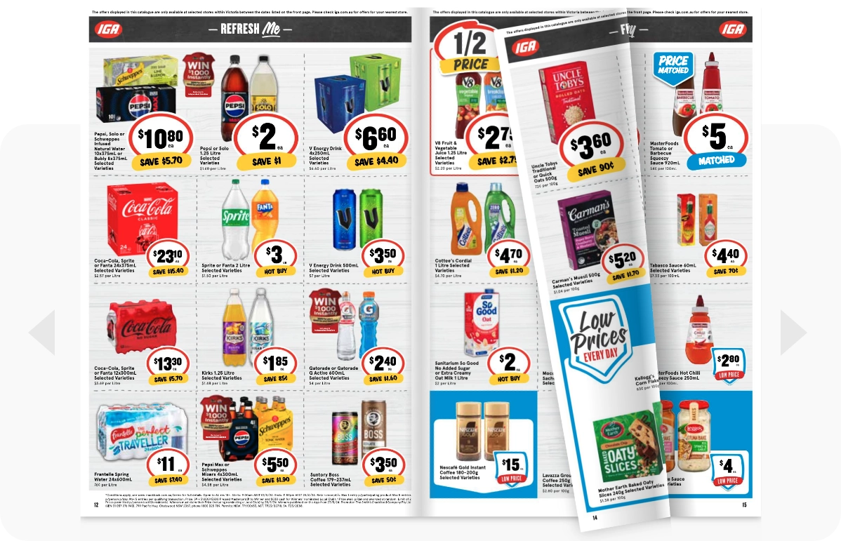 IGA's Flippable Catalogue on Myfoodlink Platform