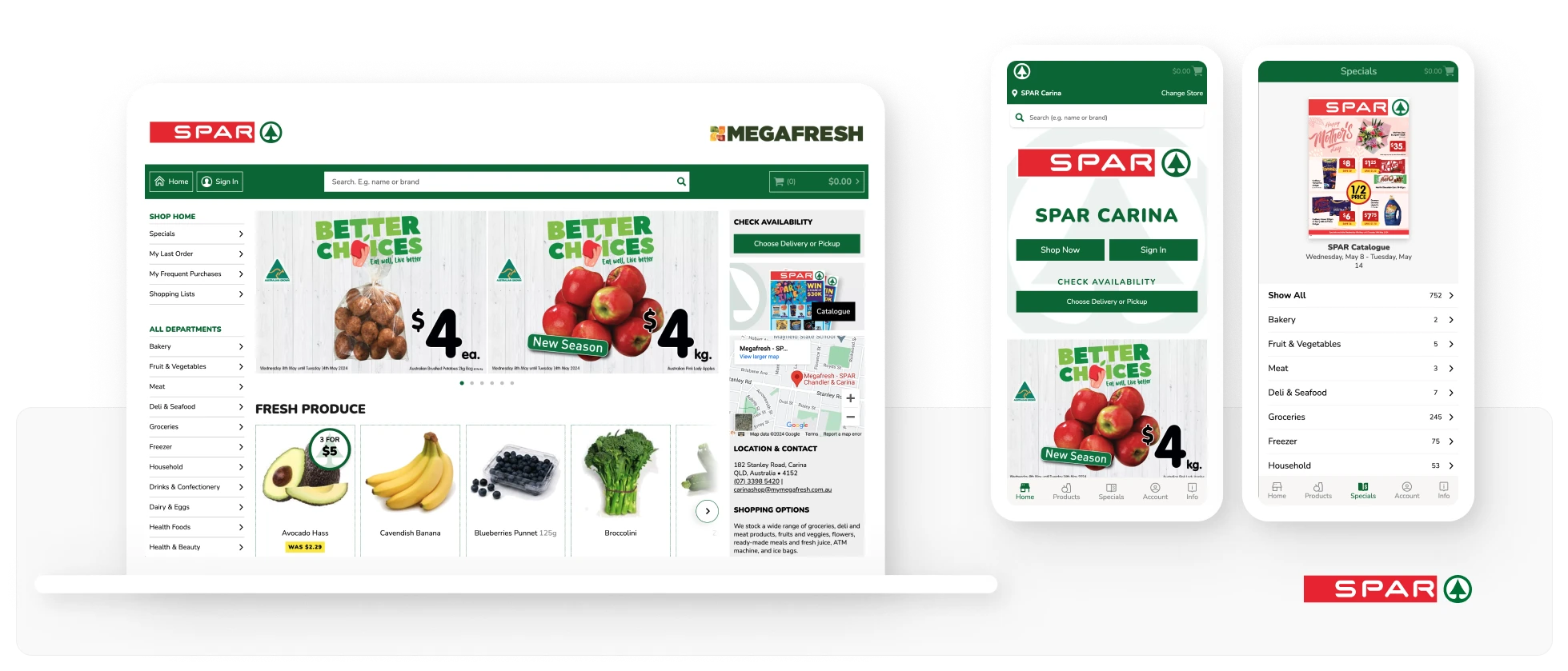 Screenshot of SPAR ecommerce