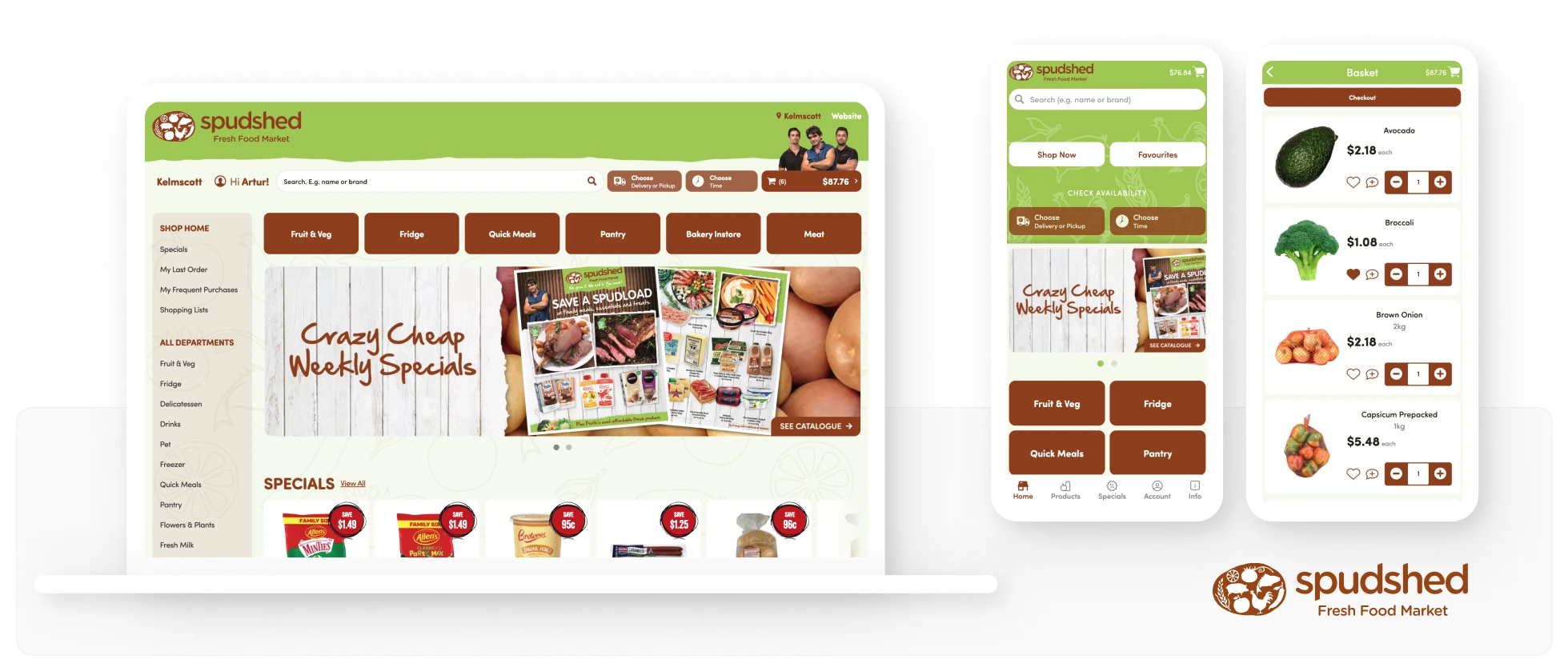 Image of Spudshed ecommerce platform